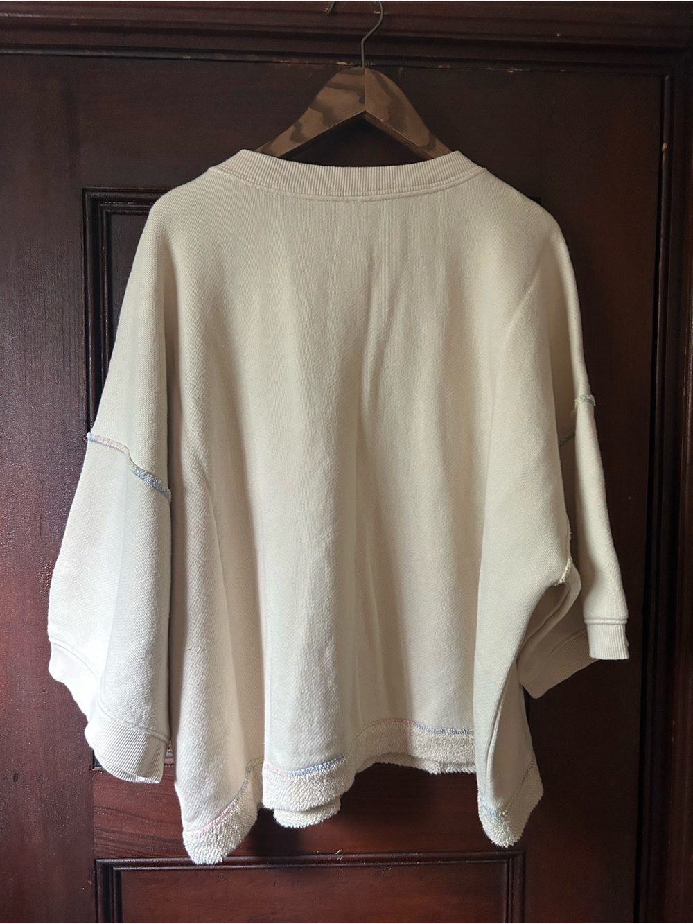 Free People Matilda Sweatshirt Cardigan Relaxed Fit Boho Size Large NWT - Picture 7 of 10